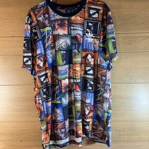 Adidas Sports Collage Print Men’s Tee Size XL Streetwear multicolor